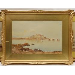 Walter Witham (British exh.1894-1896): Coastal Landscapes, set three watercolours heightened in white signed 29cm x 48cm (3)