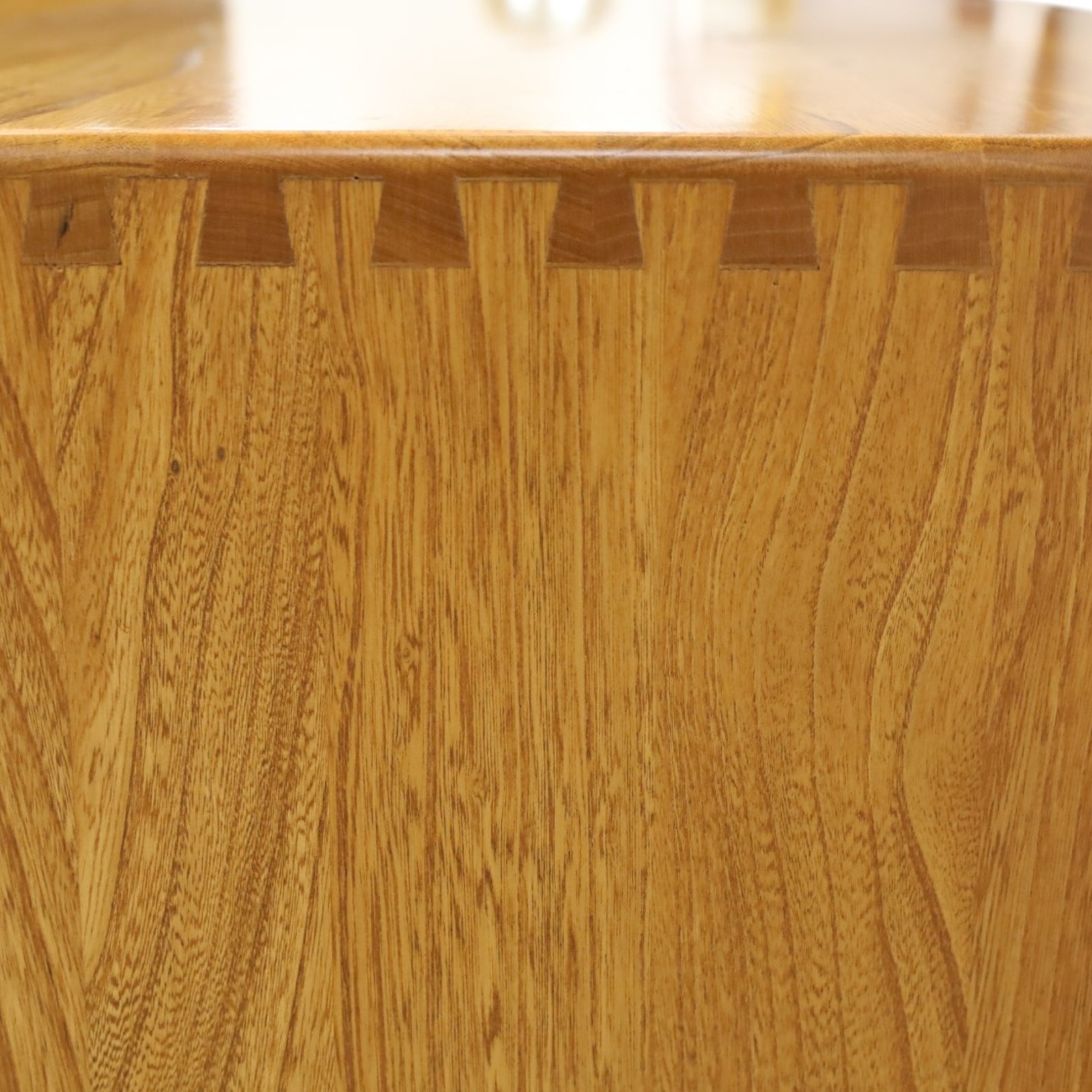 Ercol - mid-20th century light elm and beech Windsor 'model 455' sideboard, rectangular top over three central drawers flanked by cupboards, on castors