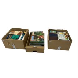 Collection of books, mostly gardening and cookery, in three boxes 