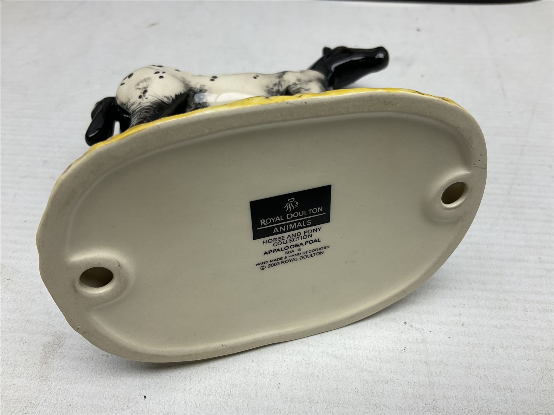 Collection of Beswick horse figures, to include Red Rum on a wooden plinth,  Lammtarra on oval plinth, Morgan Horse Black and three others, together with Royal Daulton Appaloosa Foal and a USSR horse