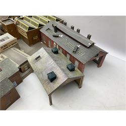 Quantity of model houses, framed print, coal E & J Mining Memories Morris Minor figures etc