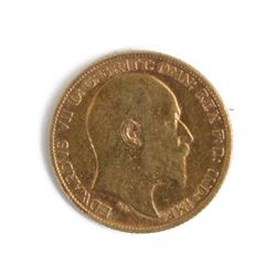 King Edward VII 1904 gold half sovereign coin