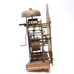 Mouseman - Oak 8-day grandmother clock, with a high quality weight driven movement and dial by Sinclair and Harding & Co of Cheltenham (No 477), brass break-arch dial with pierced steel hands, cast spandrels and a matted dial centre, silvered chapter with Roman numerals and minute track, dial pinned to  a two train rack striking movement, striking the hours on a cast bell, case with a full length glazed door and visible brass cased weights and conforming brass cased cylindrical pendulum. Signature carved mouse to the top of the arch of the case, from the workshop of Robert Thompson of Kilburn
With key.
Longcase.