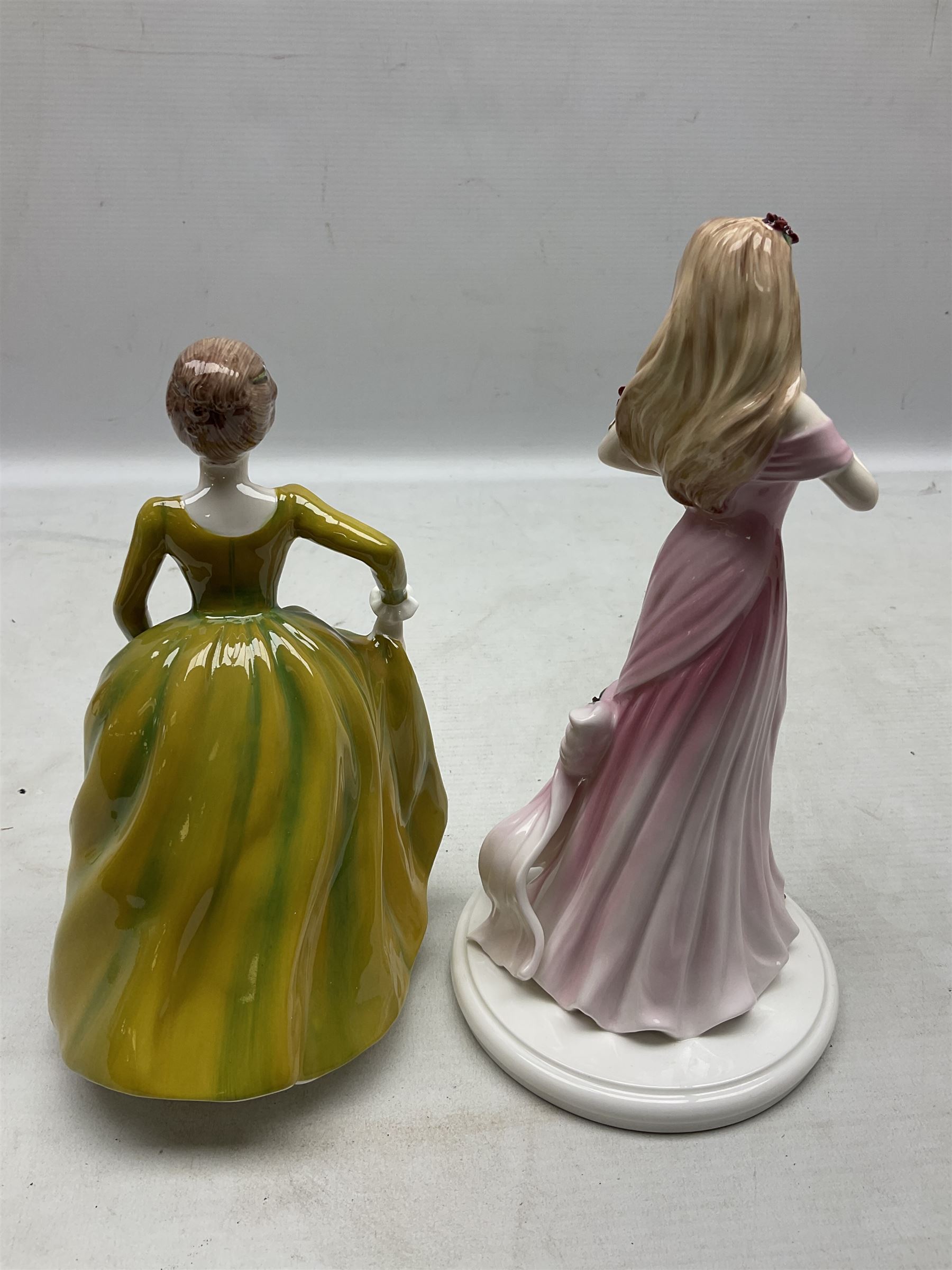 Ten Coalport figures, to include Language of Flowers, Marilyn, Token of Love,  I'll never forget you etc