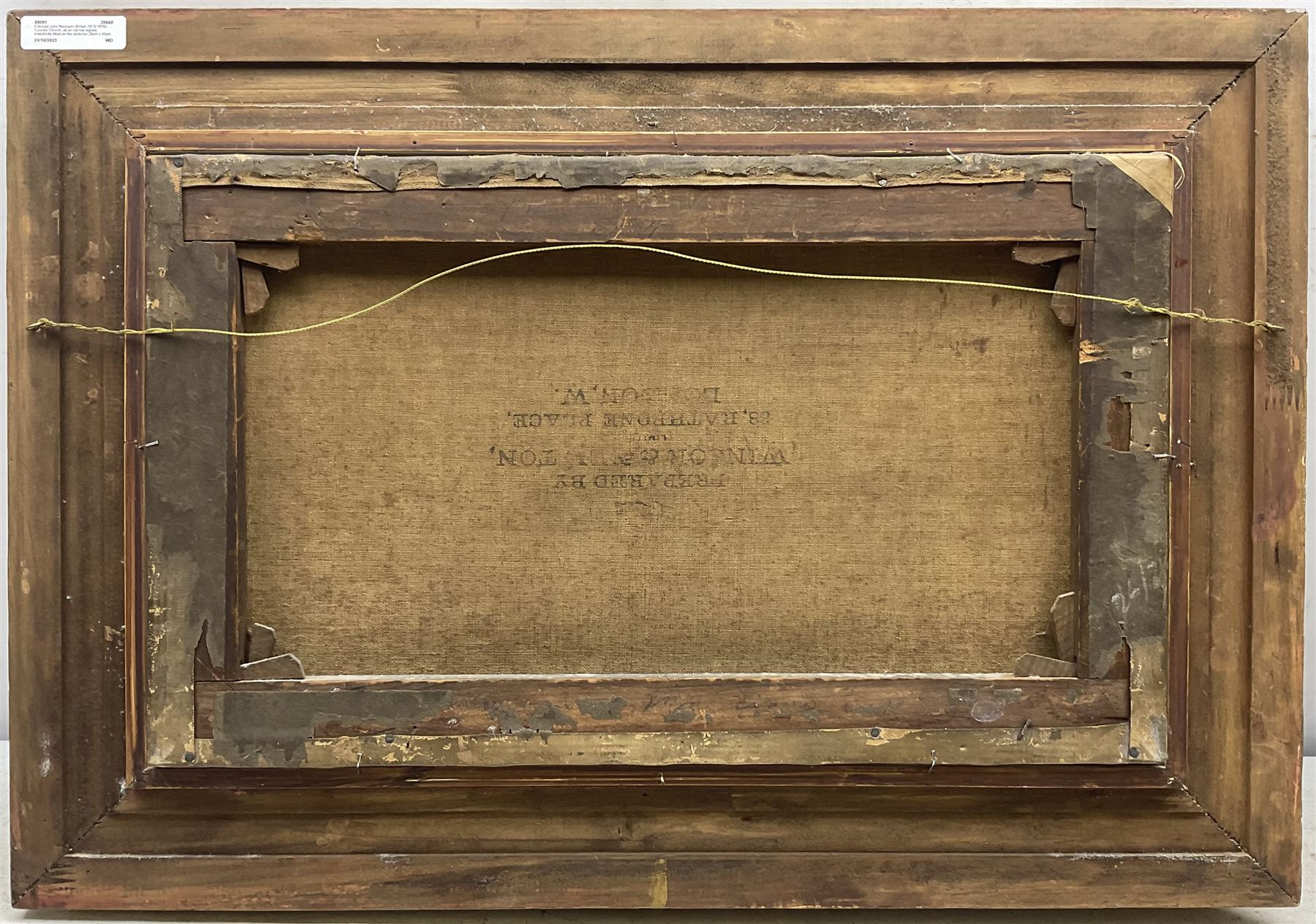 Edmund John Niemann (British 1813-1876): Country Church, oil on canvas signed, indistinctly titled on the stretcher 29cm x 49cm