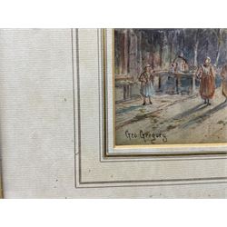 George Gregory (British 1849-1938): French Street Scenes, pair watercolours signed, one titled 'Tréguier - Brittany' verso 24cm x 17cm (2)