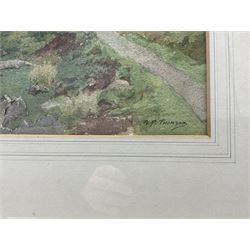 Alexander P Thompson (British 1887-1962): Hills and Loch in Sutherland, watercolour signed 46cm x 51cm 