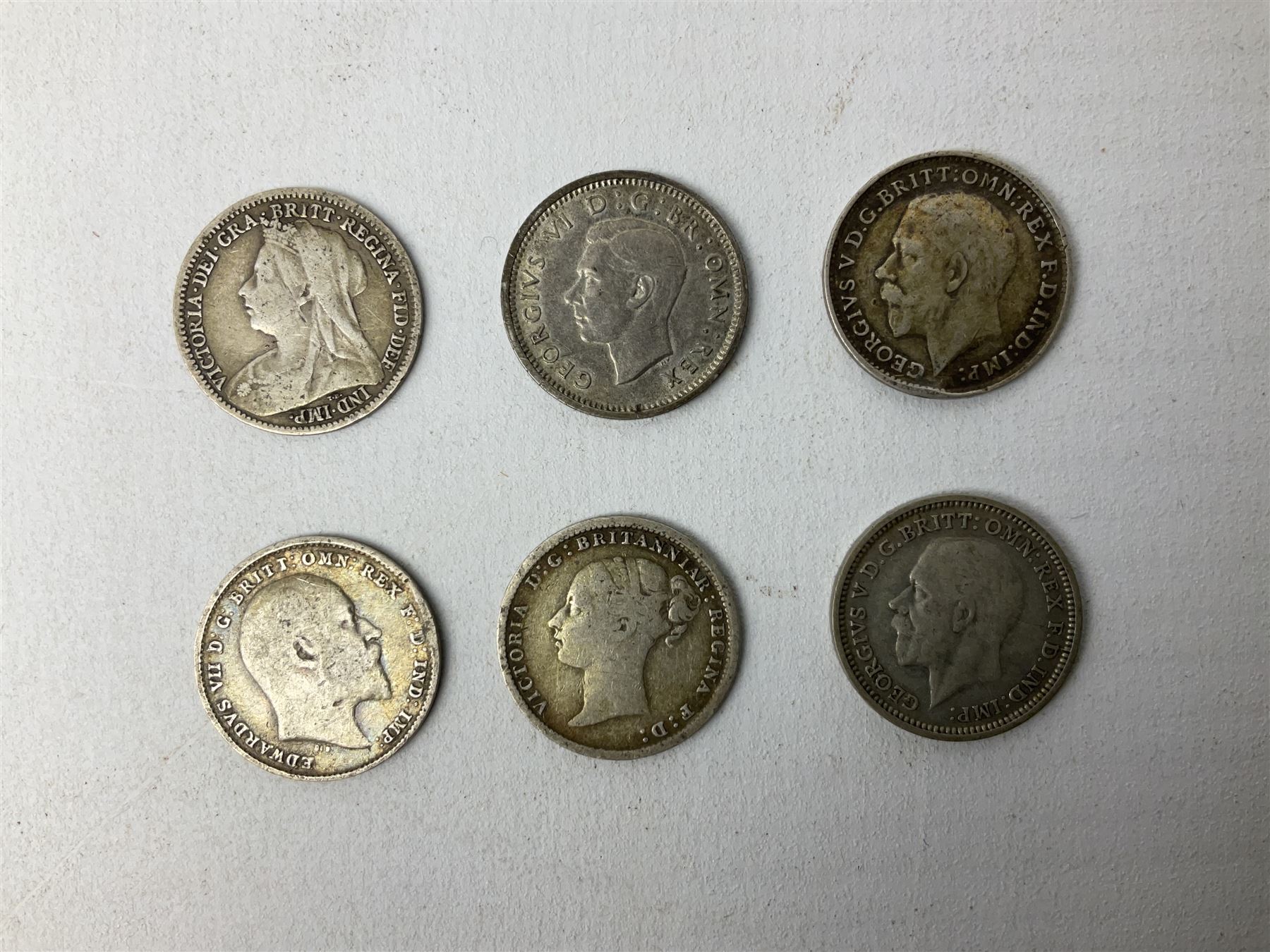 Queen Victoria 1861 penny, 1876 sixpence coin, five early silver coins including Elizabeth I etc