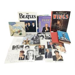 James Bond Casino Royale book signed by Daniel Craig, Judy Dench and other case members, together with Beatles book and Wing dust cover with spurious signature and other signed TV and sport memorabilia 