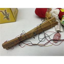 Pelham Puppet - Tyrolean Girl in yellow box; three 'A' Team action figures; clockwork plastic Mickey Mouse figure; and seven various fashion dolls (12)