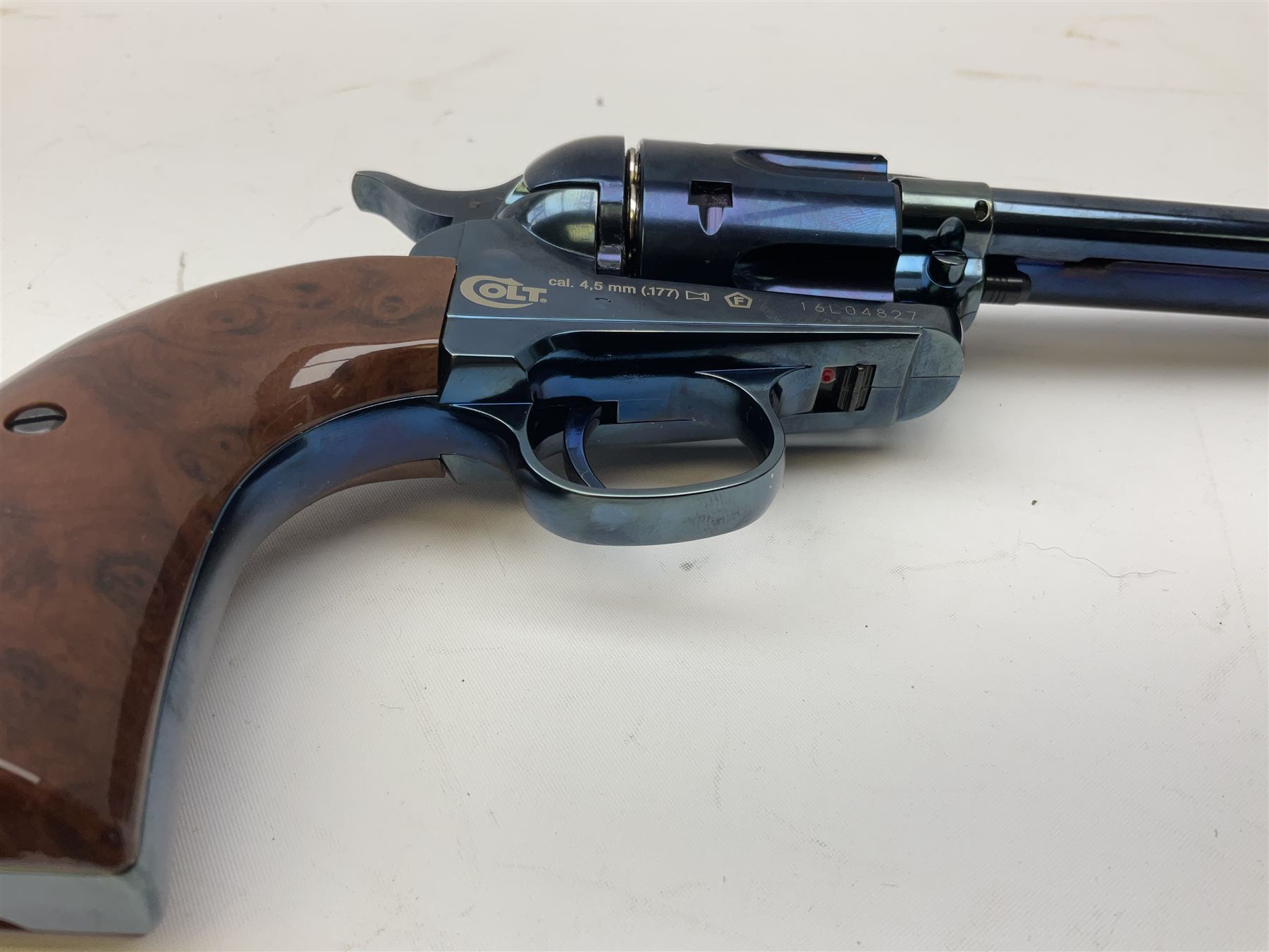 German Umarex CO2 .177 Colt Single Action Army .45 revolver, No.16L04827 L35cm overall; boxed with instructions