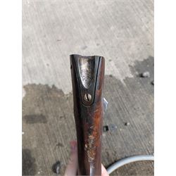 19th century Belgian Gras 12-bore (from 11-bore) bolt-action single barrel shotgun with 80cm barrel No.G85345 L127cm overall. Deactivated to early specification so requires re-deactivation to modern standards RFD ONLY - Disposed 25.06.25 - Notified 24.07.25