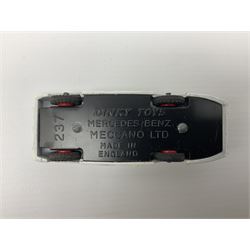 Dinky - Mercedes Benz Racing Car RN 36, No.237; Motorway Police Car No.269; Austin Mini-Moke No.342; Beechcraft S 35 Bonanza Aircraft with two pieces of luggage No.710; all boxed: and Rolls Royce Phantom V Limousine No.152; box base only with no cover (5)