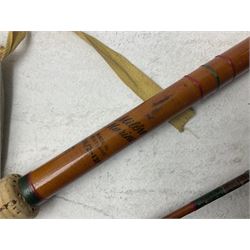 Collection of split cane and similar part fishing rods, etc