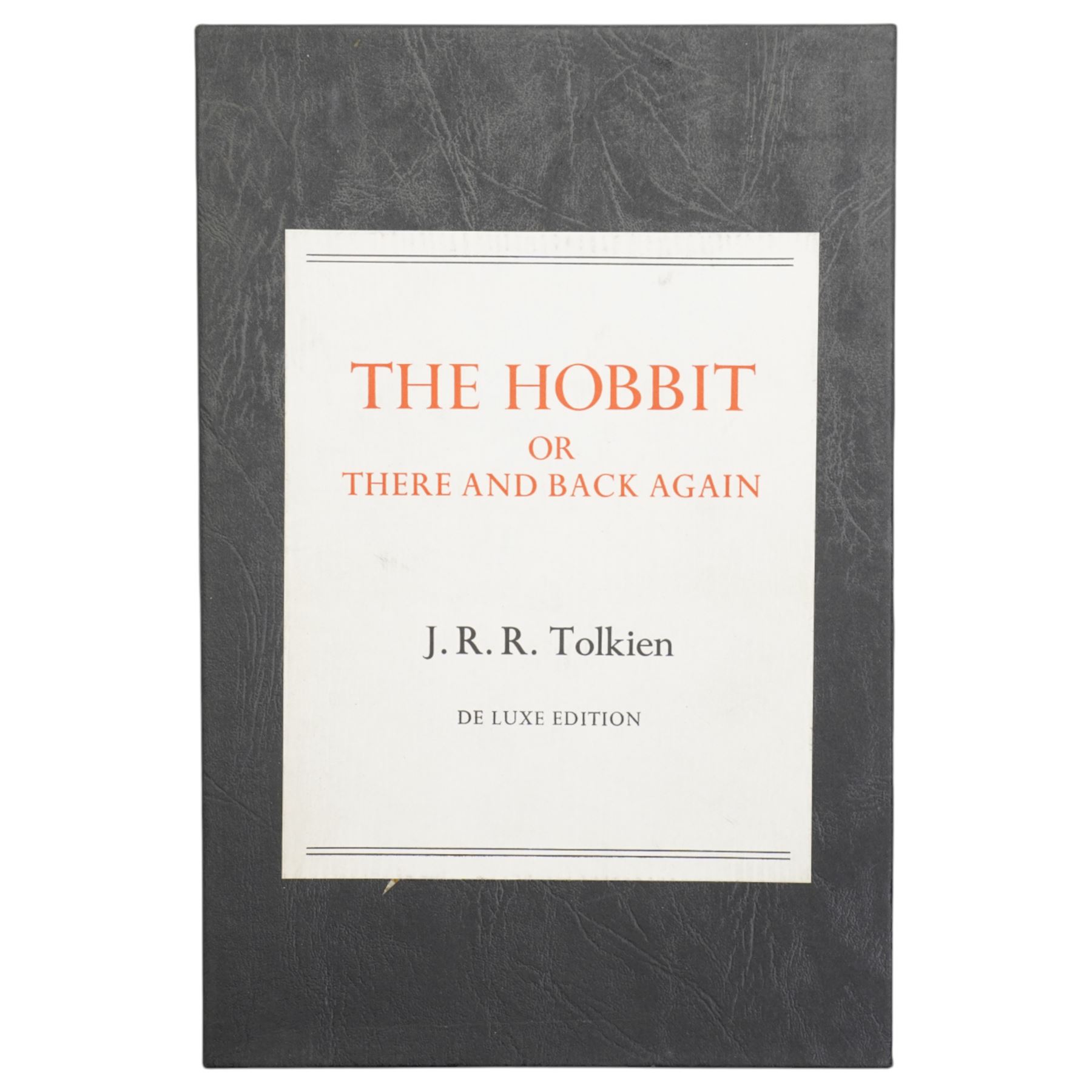 Tolkien, J.R.R. - The Hobbit or There and Back Again, De Luxe edition, George Allen and Unwin Ltd 1976, publishers black cloth with gilt dragon in presentation box with paper label