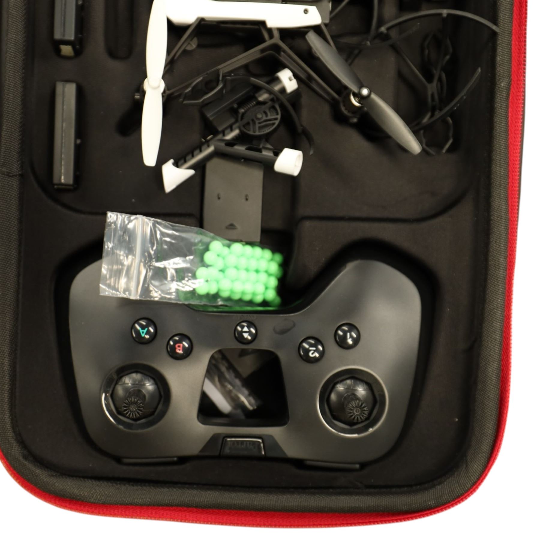 Parrot drone, with spare batteries; Lilliput field monitor with batteries (2)