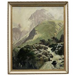 Maurice Kent (British Mid 20th century): Mountain Stream, oil on canvas signed 60cm x 49cm