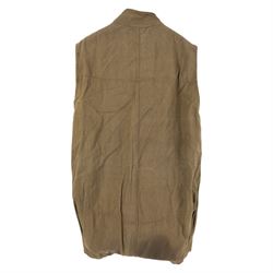 WWII British parachute regiment dennison smock with four front pockets, half zip and crutch strap size 3 dated 1944, together with over smock, with two pockets and crutch strap, size 2 dated 1944