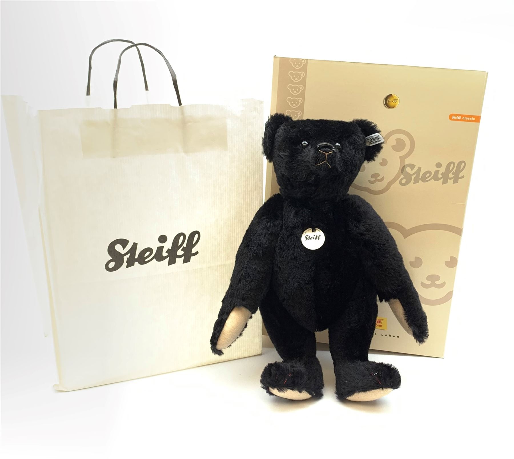 Steiff limited edition 'Mohair Teddy Bear 1907 replica' in black, No.2379/3000, H16