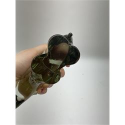 Livio Seguso (Italian, 1930-), Murano glass penguin paperweight in purple and blue, H12.5cm, together with another paperweight modelled as a polar bear for Graglas of Germany, c1970, both with etched marks beneath