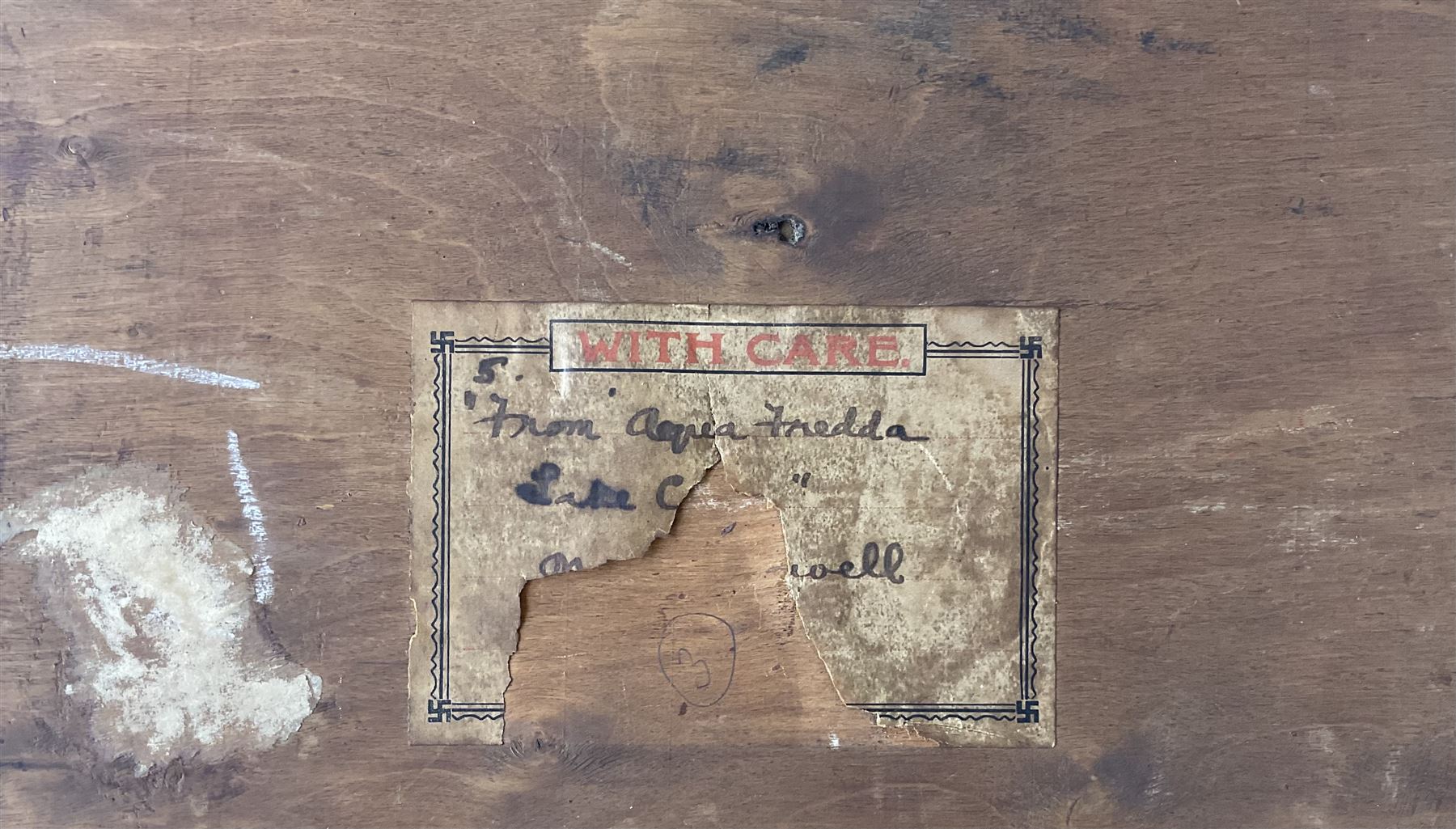 Mary Dawson Elwell (British 1874-1952): 'From Acquafredda' Italy, oil on panel signed and indistinctly dated 1923?, original title label verso 34cm x 26cm