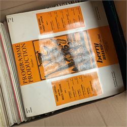 Collection of vinyl LP records in four boxes, mainly classical including The Organs of Bridlington Priory, Fernando Germani Plays Bach, Yehudi Menuhin, etc
