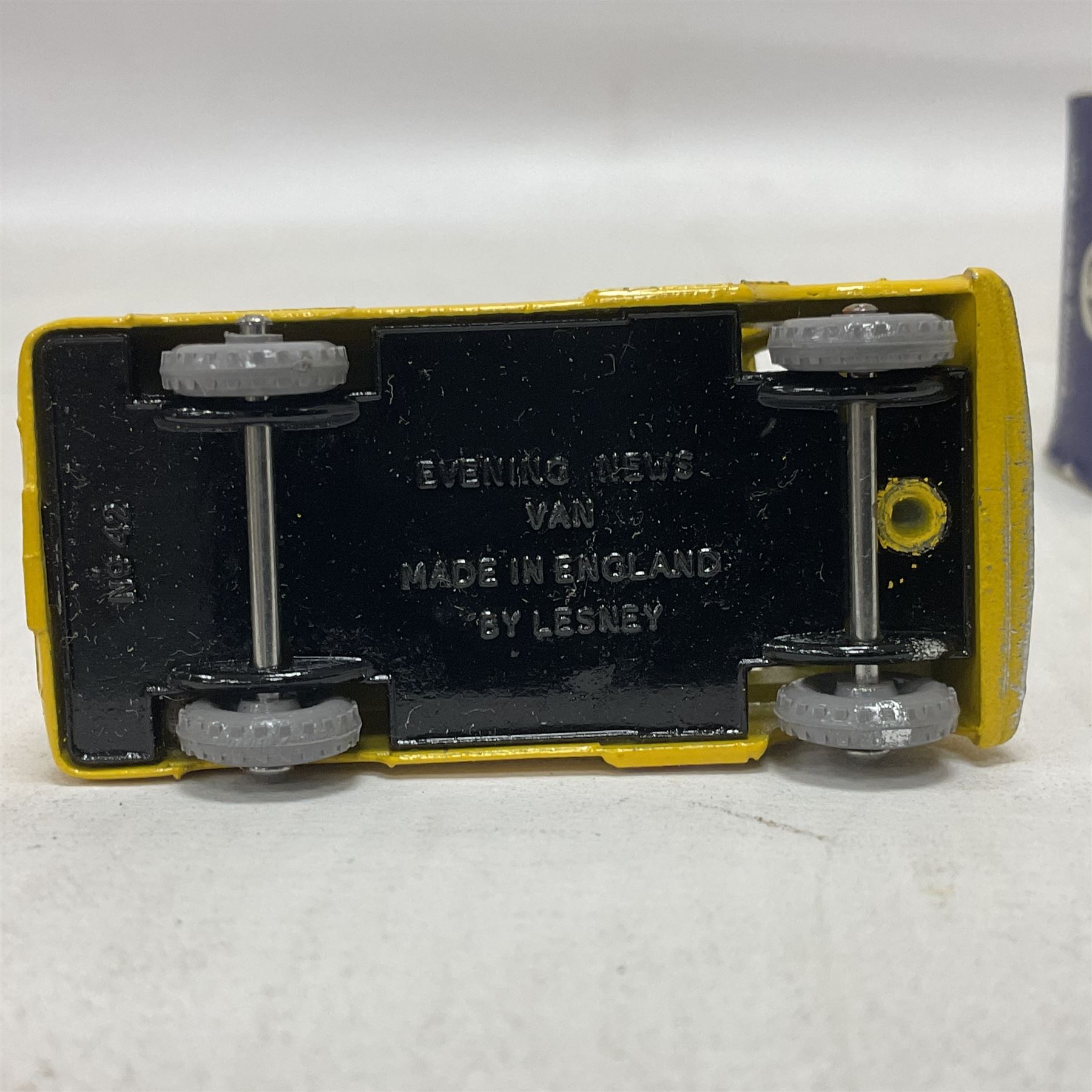 Lesney - three die-cast Matchbox series models comprising no.6 Quarry Truck in yellow, Moko Lesney no.28 Bedford S Compressor Truck in yellow, and no.42 Bedford CA Evening News Truck no.42; in original boxes (3) 