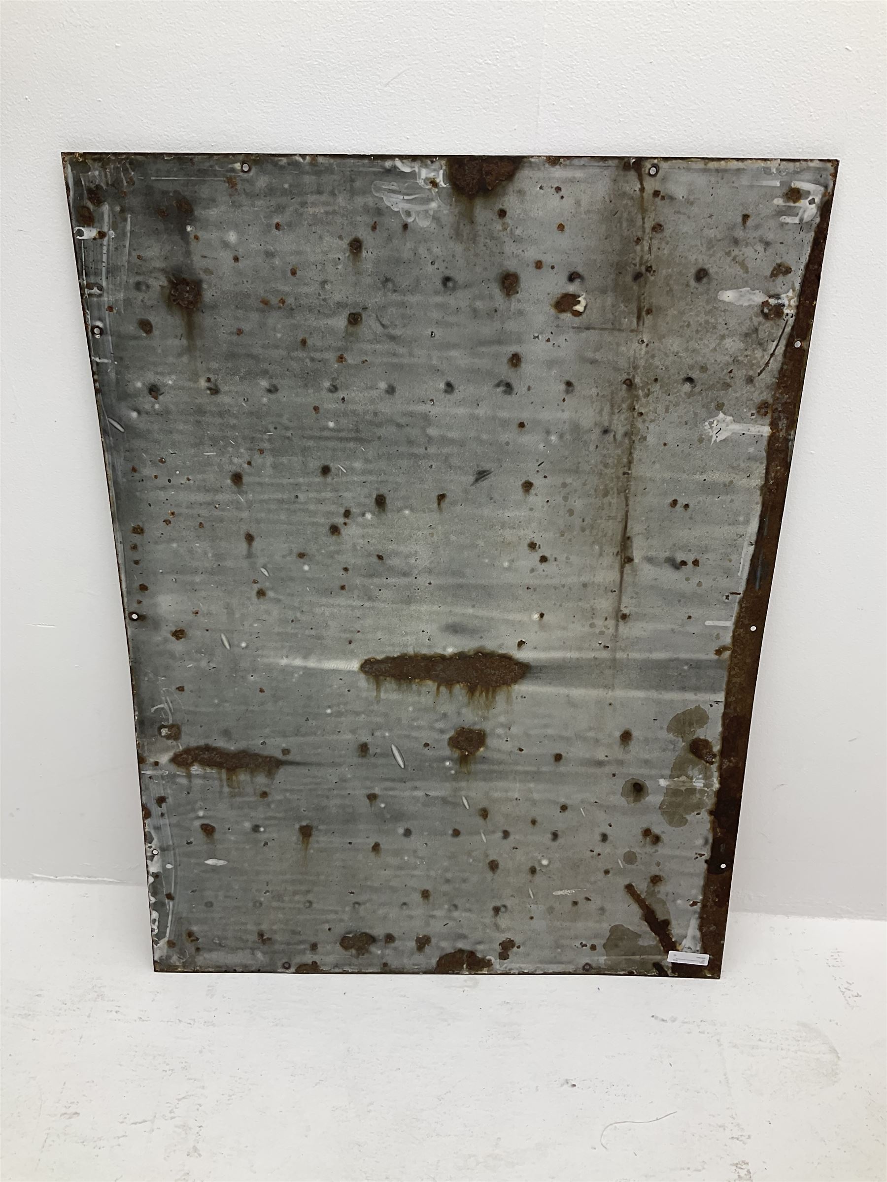 A large enamel advertising sign for Brooke Bond tea, detailed 'Brooke Bond Tea is good tea' in black lettering upon an orange ground with black and white chequered border, H101.5cm, W76cm. 