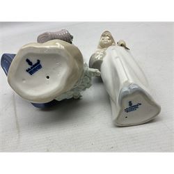 Four Lladro figures, comprising Pulling Dolls Carriage no 5044, Belinda with her Doll no 5045, Pretty Pickings no 5222 and Shepherdess with basket no 4678 