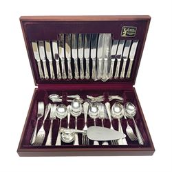 Cooper Ludlam silver plated canteen of cutlery for six place settings