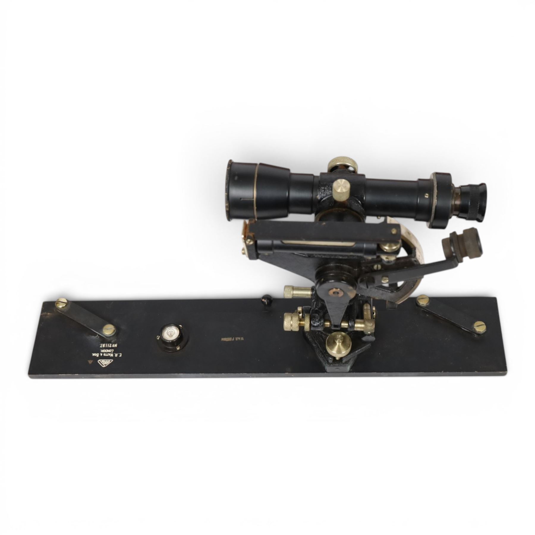 Two theodolites, comprisig E.R Watts & Son example no. 21197 and a Stanley example no. 56191, both boxed