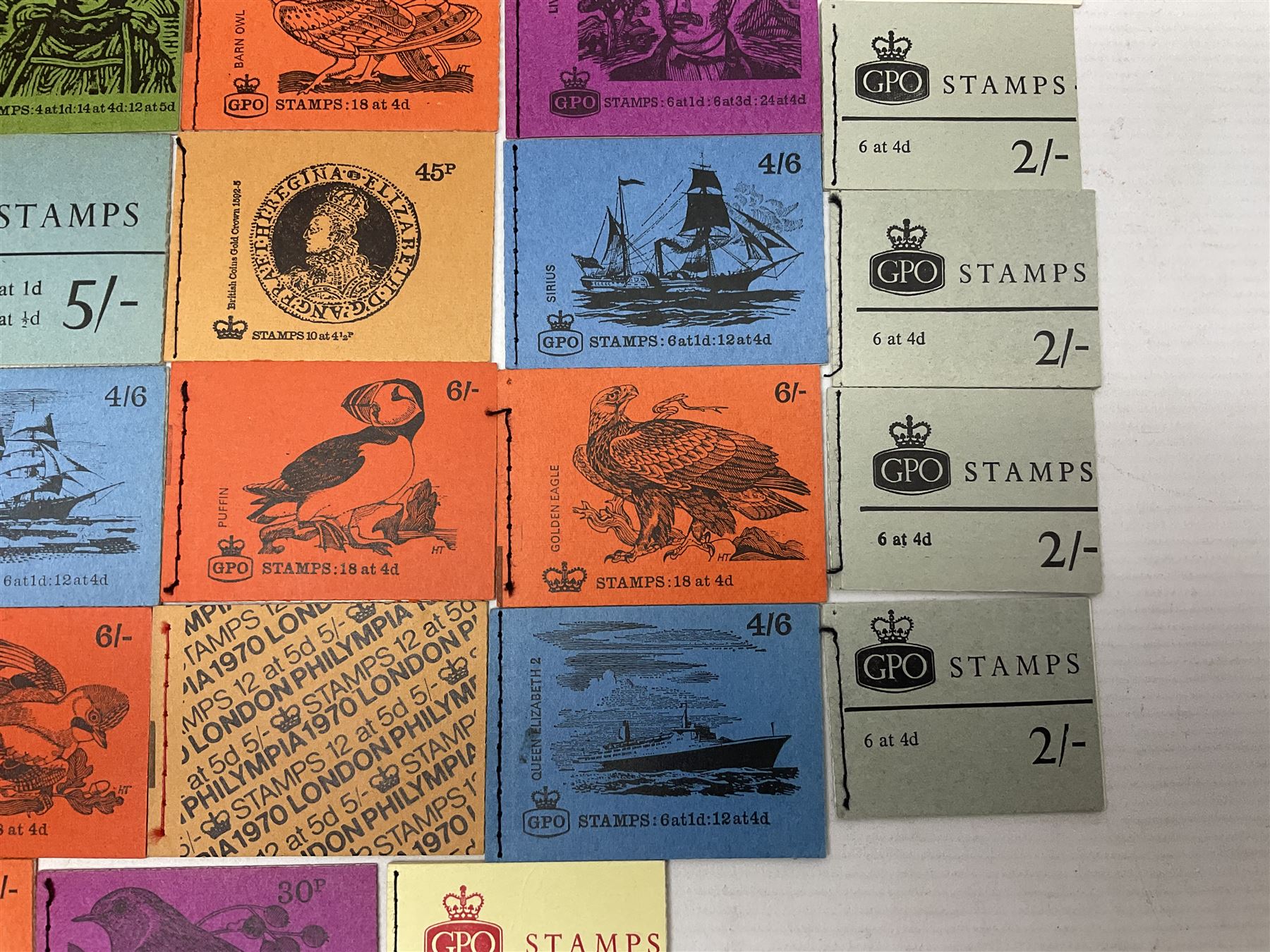 GPO pre -decimal stamp booklets and other stamp booklets, some being complete