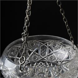 Cut glass ceiling light bowl shade D30cm