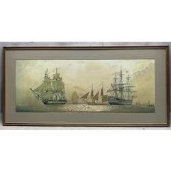 George Stanfield Walters (British 1838-1924): 'A link with the past - The HMS Victory Portsmouth Harbour', watercolour signed and dated '98, titled verso 25cm x 65cm
Notes: exhibited Royal Society of British Artists, London 1898, No. 31