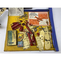 Meccano - Aeroplane Constructor box No.2S with constructed monoplane, quantity of additional parts and Instruction Manual for sets 1 & 2