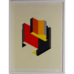  Igino Legnaghi (Italian 1936-): 'Sculptural Image', limited edition screenprint No.17/150 signed in pencil with 'ea' blindstamp 89cm x 67cm   