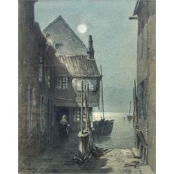 Thomas 'Tom' Dudley (British 1857-1935): Tin Ghaut 'Whitby', watercolour signed titled and dated 1889, 26cm x 20cm