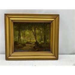 William Ashton (British 1853-1927): Forest Scene, oil on panel signed 27cm x 34cm