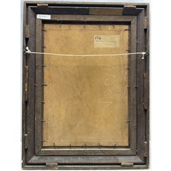 Hurst Balmford (British 1871-1950): 'Grassington Bridge by Moonlight', oil on canvas board unsigned, original title label verso 51cm x 35cm