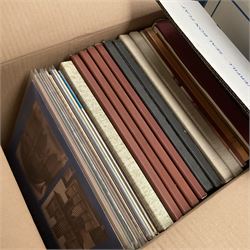 Collection of vinyl LP records in four boxes, mainly classical including The Organs of Bridlington Priory, Fernando Germani Plays Bach, Yehudi Menuhin, etc
