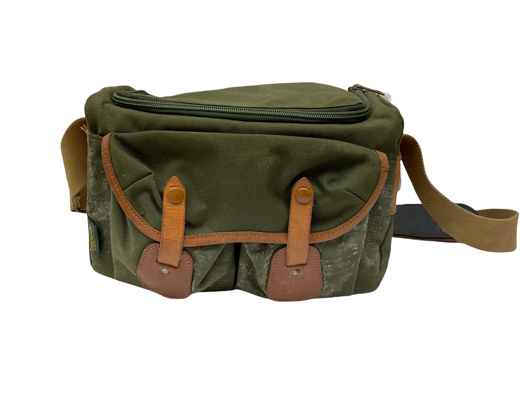 Zenza Bronica S2A medium format camera body, with Nikkor-P '1:2.8 f-75mm' lens, Zenza Bronica Zenzanon MC '1:3.5 f-150mm lens, Zenza Bronica Tele-Converter-E 2x, and two additional film cases. in a Billingham camera bag