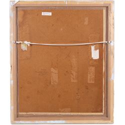 Manner of John Atkinson Grimshaw (British 1836-1893): Moonlight Winter Scene Headingly Lane Leeds, oil on board unsigned 60cm x 50cm