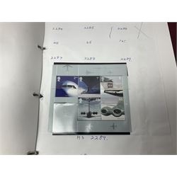 Great British stamps including Queen Elizabeth II mostly commemorative mint decimal issues with 1st class, miniature sheets etc, pre-decimal issues and other QEII stamps with mint and used, housed in four ring binder folders and loose