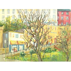 Ethel Blackburn (British 1907-2005): 'Museum Terrace Scarborough', oil on board signed with initials, titled on label with artist's address verso 45cm x 60cm, and 'Minorca', oil on board by the same hand signed and dated '90, 51cm x 40cm (unframed) (2)
Provenance: the vendor was a friend of Blackburn and used to help at her flat
