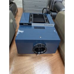 Eight vintage projectors, including Bell & Howell Moviemaster, Aldis 303, Boots Colormaster, Ernst Plank, Hi-Lite etc