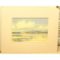 Peter MacGregor Wilson (Scottish 1856-1928): Coastal Scene, watercolour signed 20cm x 30cm (mounted)