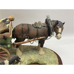 Collection of Border Fine Arts figures, comprising limited edition Supplementary Feeding 943/1750, On The Hill B0877, Run Rabbit Run JH42, James Herriott Studio Collection Venturing Out A22942 and Barn Owlets A25053, two with certificates (6)