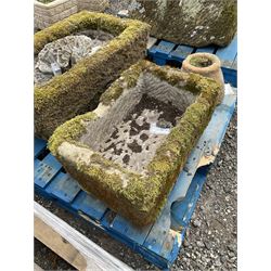 19th century small rectangular stone trough - THIS LOT IS TO BE COLLECTED BY APPOINTMENT FROM DUGGLEBY STORAGE, GREAT HILL, EASTFIELD, SCARBOROUGH, YO11 3TX