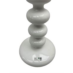 Italian white acrylic bobbin standard lamp