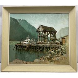 Harry Hudson Rodmell (British 1896-1984): 'Norwegian Ferry', oil on board signed, titled verso 55cm x 65cm 
Provenance: the artist was the vendor's great-uncle; never been on the market.